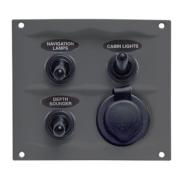 BEP strømpanel 3 kontakter.12V udtag-1