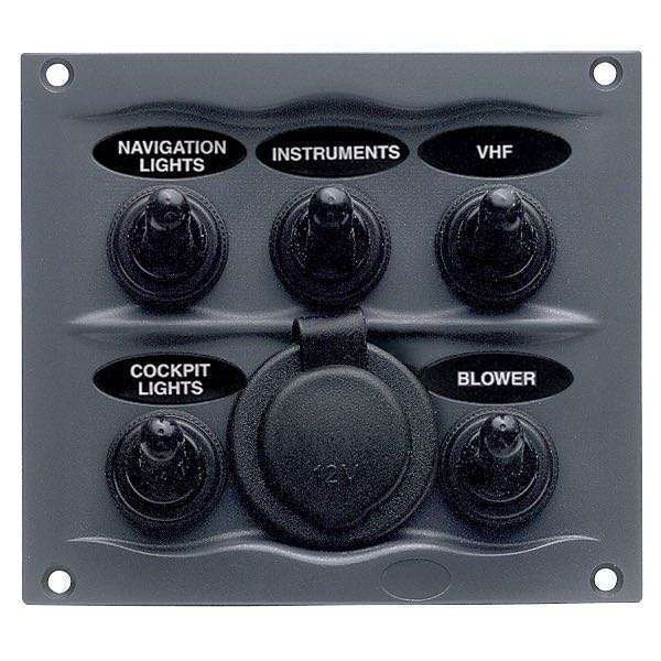 Bep strømpanel 5 kont.12v udt.-1