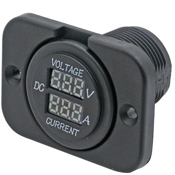 1852 panel med volt- & amperemeter 6-30 Vdc 0-10Amp-1