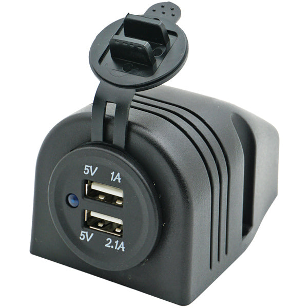 1852 påbygnings dobbelt usb udtag 5V 1 & 2,1Amp-1