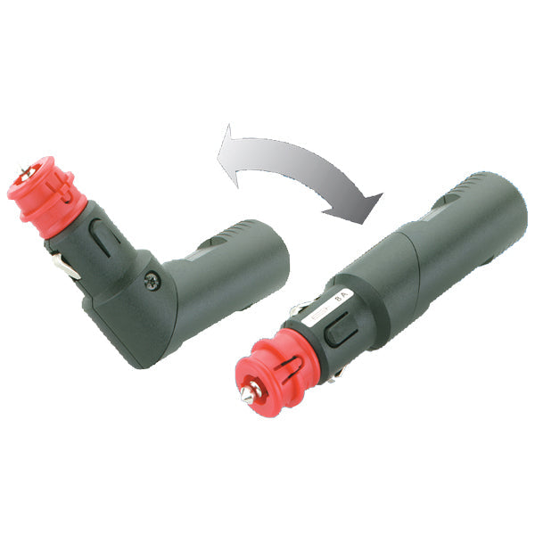 Universalstik 12/24V med 8Amp sikring & knækled-1