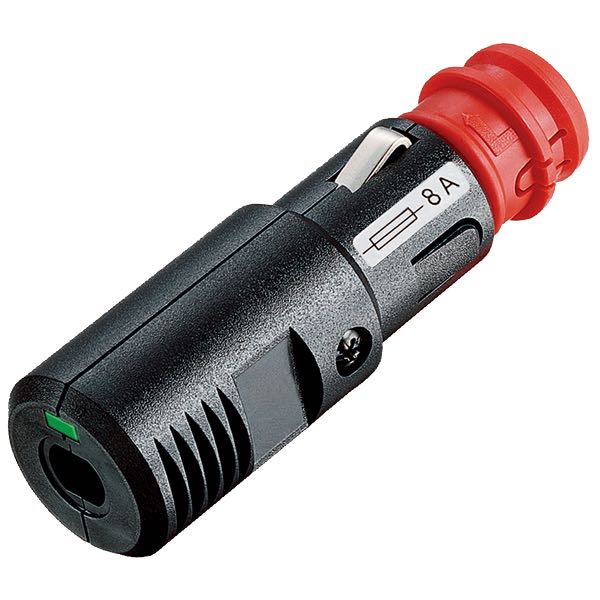 Universalstik 12/24V med 8Amp sikring & led-1