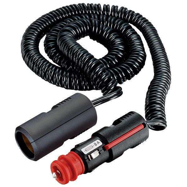 Universalstik med spiralledning 0,6 - 3m og stor udtag-1