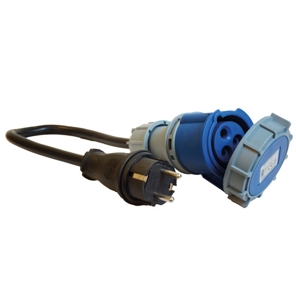 1852 CEE 220V hun IP67 til Schuko han - 2.5mm2 kabel 0,5M-1