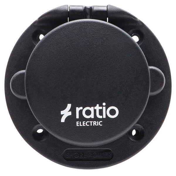 Ratio Landstrømstik med låg plast sort 16 amp-1