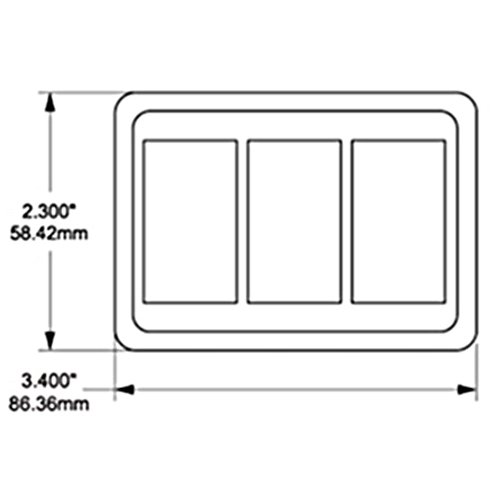 Blue Sea Systems Contura Mounting Panel 3pos-2