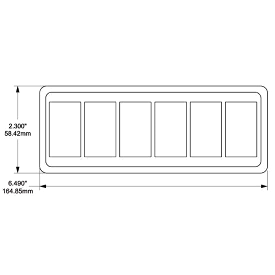 Blue Sea Systems Contura Mounting Panel 6pos-2
