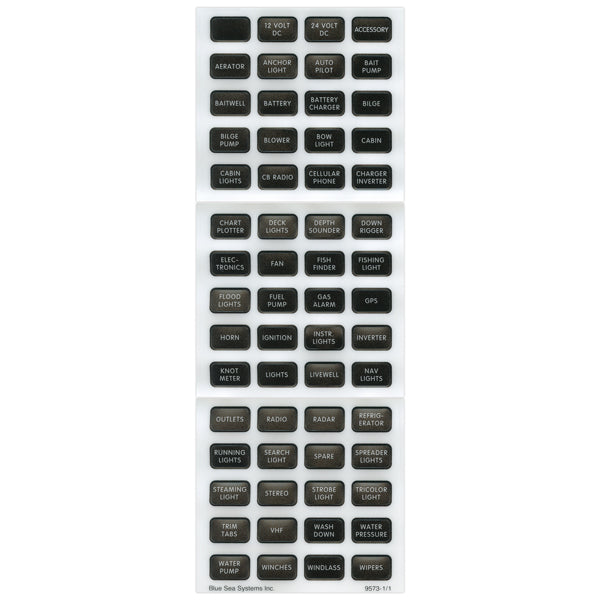 Blue Sea Systems Contura Label Kit sort-1