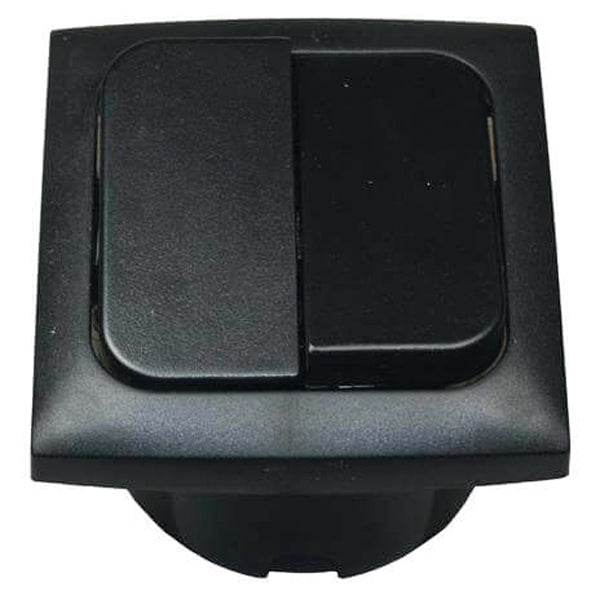 Afbryder dobbelt 220v til indbygning komplet sort-1