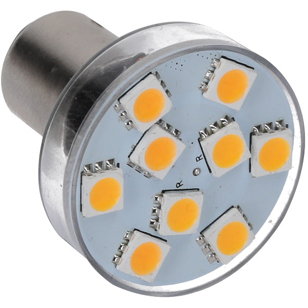 Nauticled hvid/rød lys ba15s ø32x38mm 10-35v 0,6/1,4w 5/10w-1