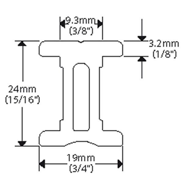 Ronstan 19mm i-skinne-4