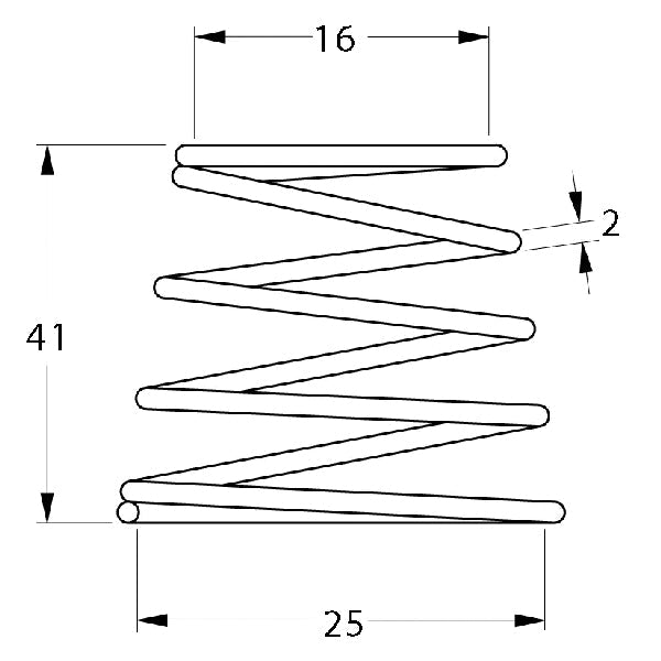 Ronstan RF fjeder 41x25x2mm kon. 2 stk-2
