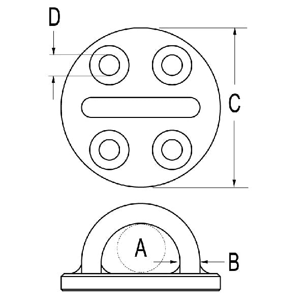 Ronstan Pad eye base med bøjle-5