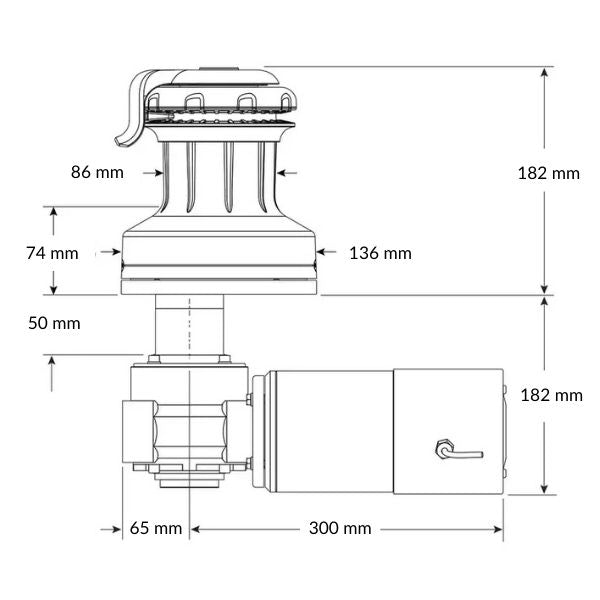 Ronstan spil 30 QT Orbit 2-speed E1