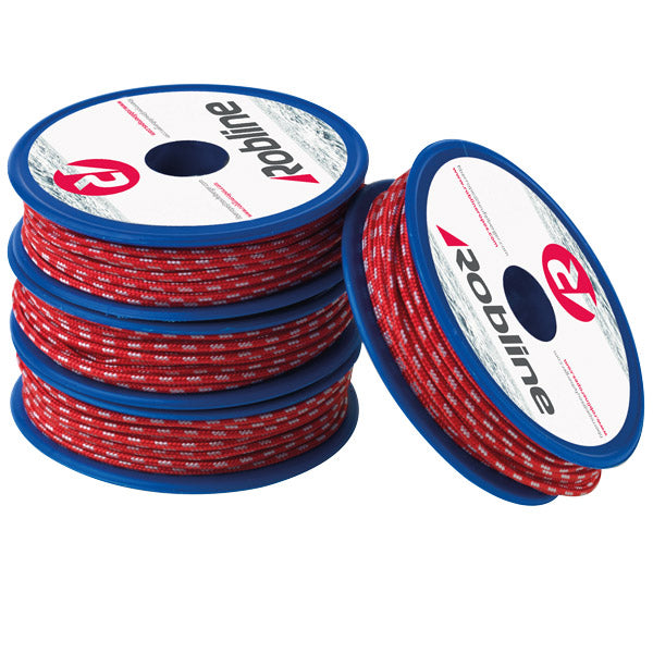 Robline Mini line med UHMWPE 1,7mm Rød/Sølv boks 10 rl x 10m-1