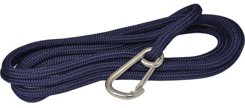 1852 Dockline fortøjning db. flettet med karabinhage, navy, 6m-1