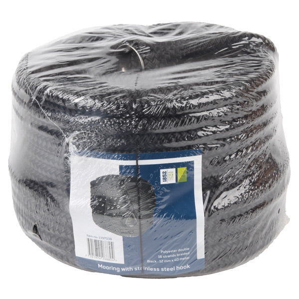 1852 ankertov fleetet sort polyester m/RF kovs 12mm 40meter-2