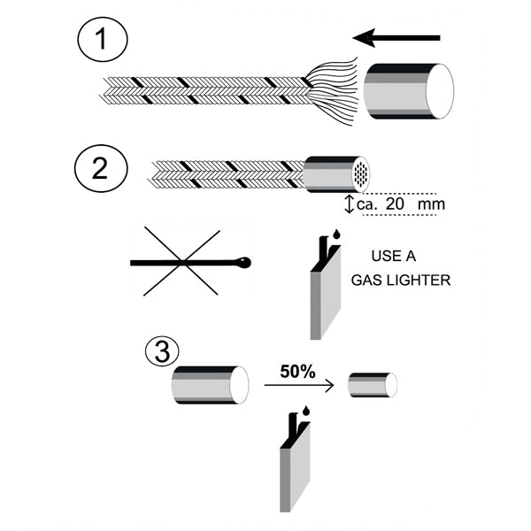Rope's-end Protectors krympeflex sæt 14 stk 5 til 19 mm-2