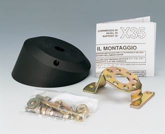 Ultraflex Monteringsflange sort 20°-1