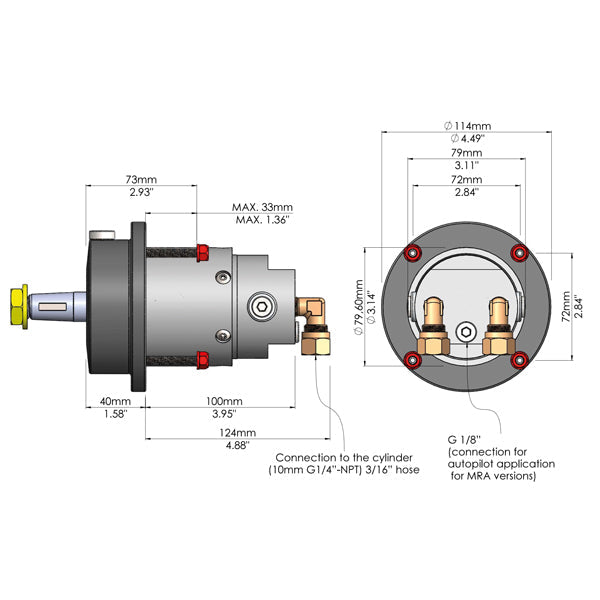 Nordflex hydrauliskstyringssæt m/returventil, op til 120hk-3