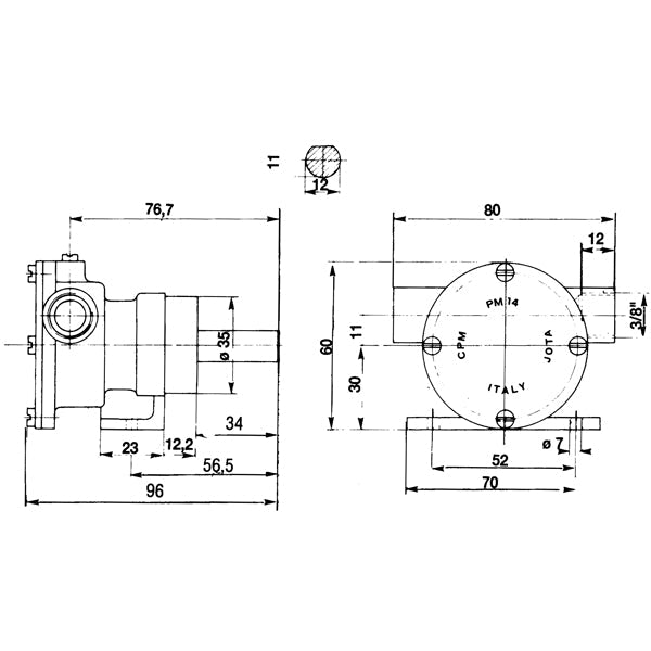 Impeller pumpe 3/8" pm15-2