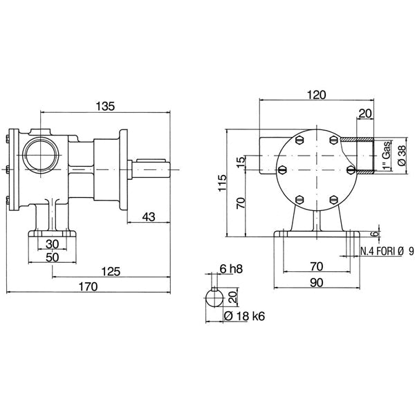 Impeller pumpe  1"-2