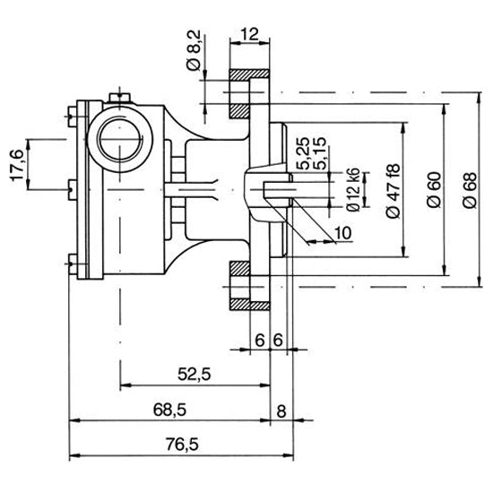 Pumpe med flange til motor st138-2