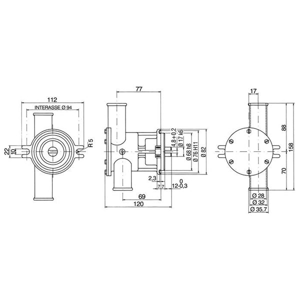 Pumpe med flange til motor st160-2
