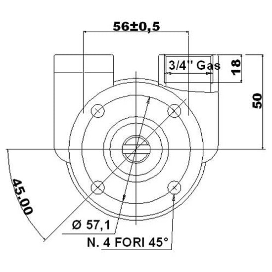 Pumpe med flange til motor st142-2