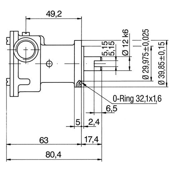 Kølevandspumpe bukh/volvo 3/8" st114-2