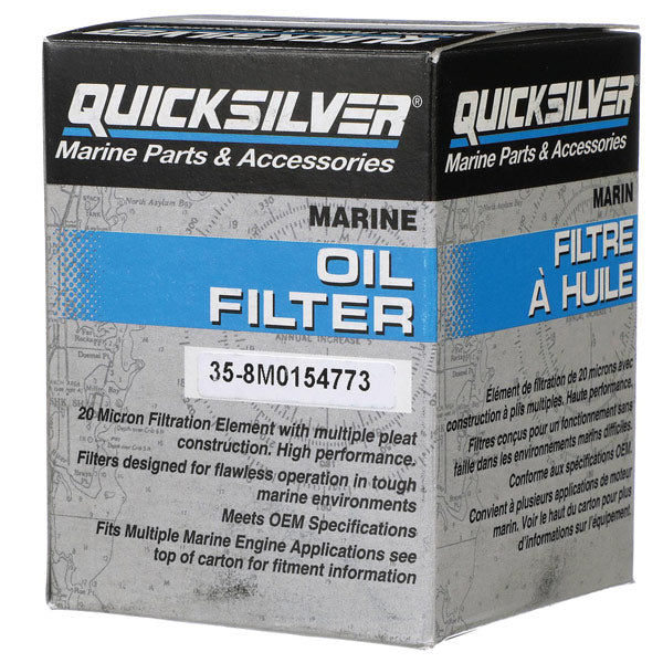 Quicksilver 8M0154773 Oliefilter til forskellige marinemotorer-1