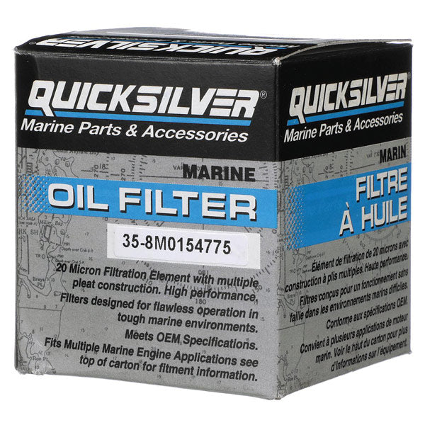 Quicksilver 8M0154775 Oliefilter til forskellige marinemotorer-1