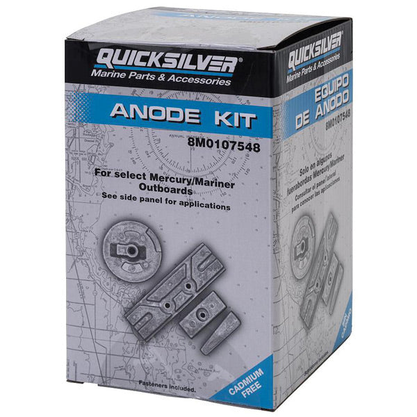 Quicksilver 8M0107548 aluminiumanodesæt til udvalgte Mercury 75-150 hk-1