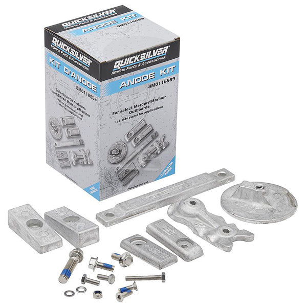 Quicksilver 8M0116589 Agterspejl og gearkasse aluminiumanodesæt-1