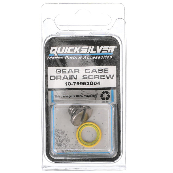 Quicksilver 79953Q04 Gearkasse olie dræn- og påfyldningsskruer og pakning-1