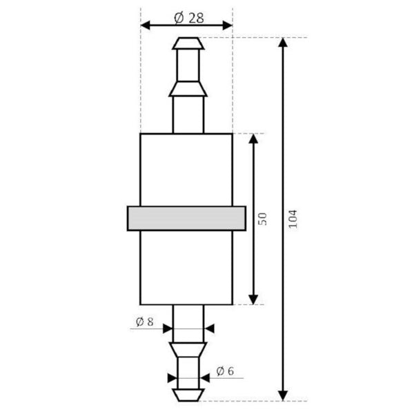 Filter diesel & benzin max 2000cc-2