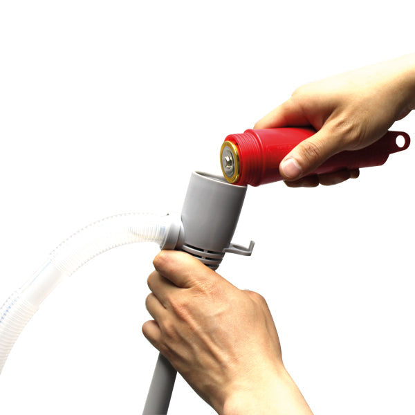 Hævertpumpe EL-2stk D batterier, auto stop 9L/M sug 385mm-3