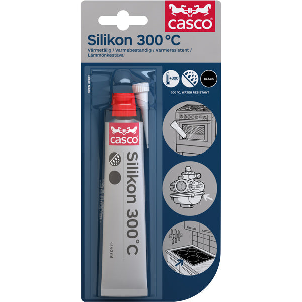 Casco Silikon 300°C sort flydende pakning 40 ml.-1