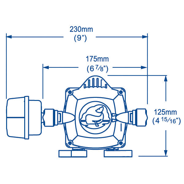 Whale aut trykv.pumpe 18l 12v. univ 3/4'' tils – Whale