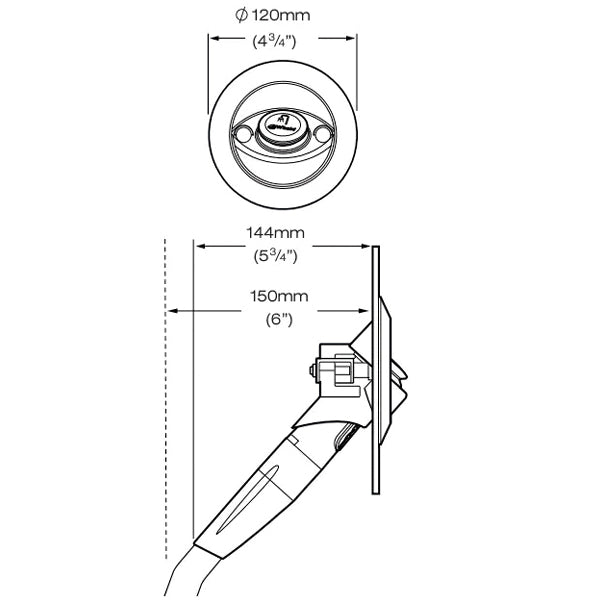 Whale Twist Deck Shower hvid/grå med 2,5m slange-2