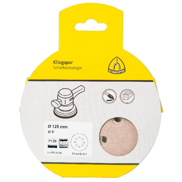 Klingspor rondel 8 huls GLS5 Ø125 mm-38