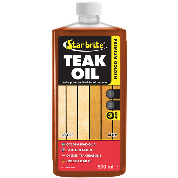 Star brite premium gold teak olie 500 ml-1