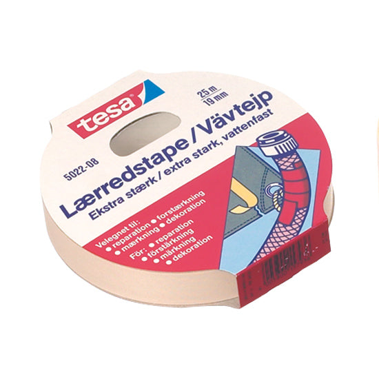 Tesa Lærredstape hvid 25m x19mm-1