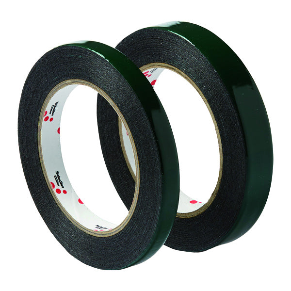 Dobbeltklæbende tape sort udendørs 19mm x 5m-1
