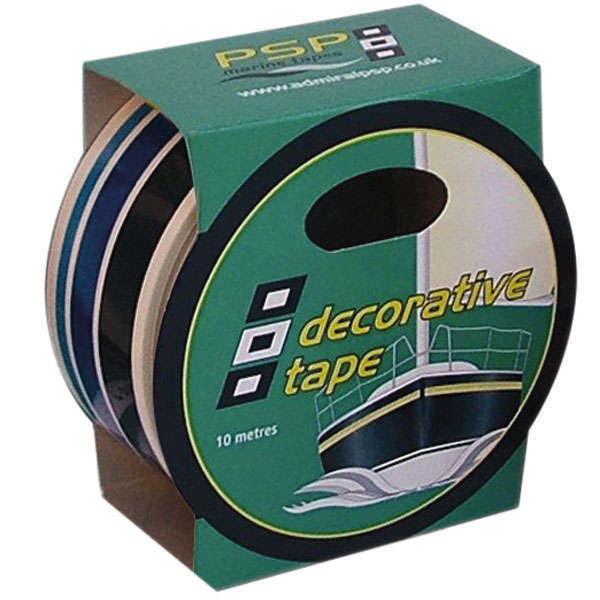 Psp go-fast stafferingstape 3xblå striber 21mm x 10m-1