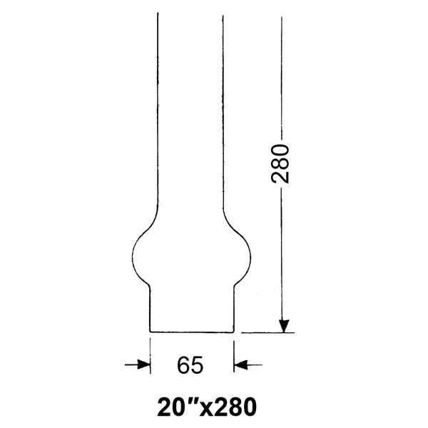DHR Lampeglas 65 x 280mm-1