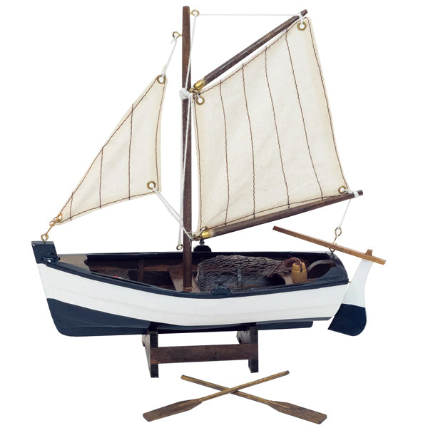 Modelsejlskib med åre 22x22 cm-1