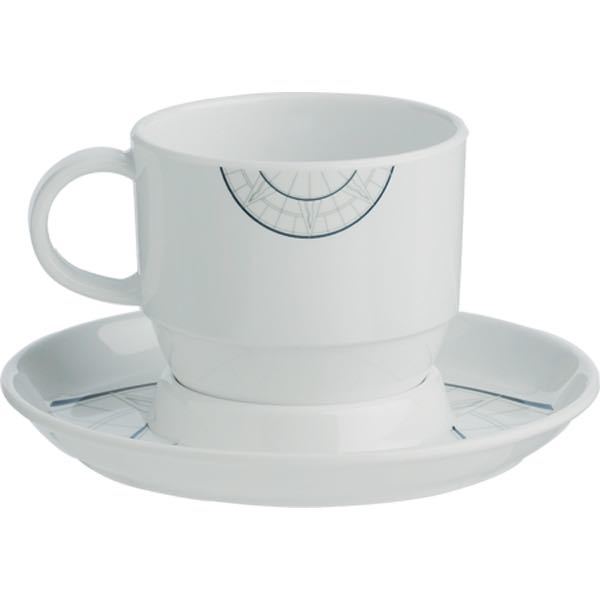 Kaffekop med underkop polaris - 6stk.-1
