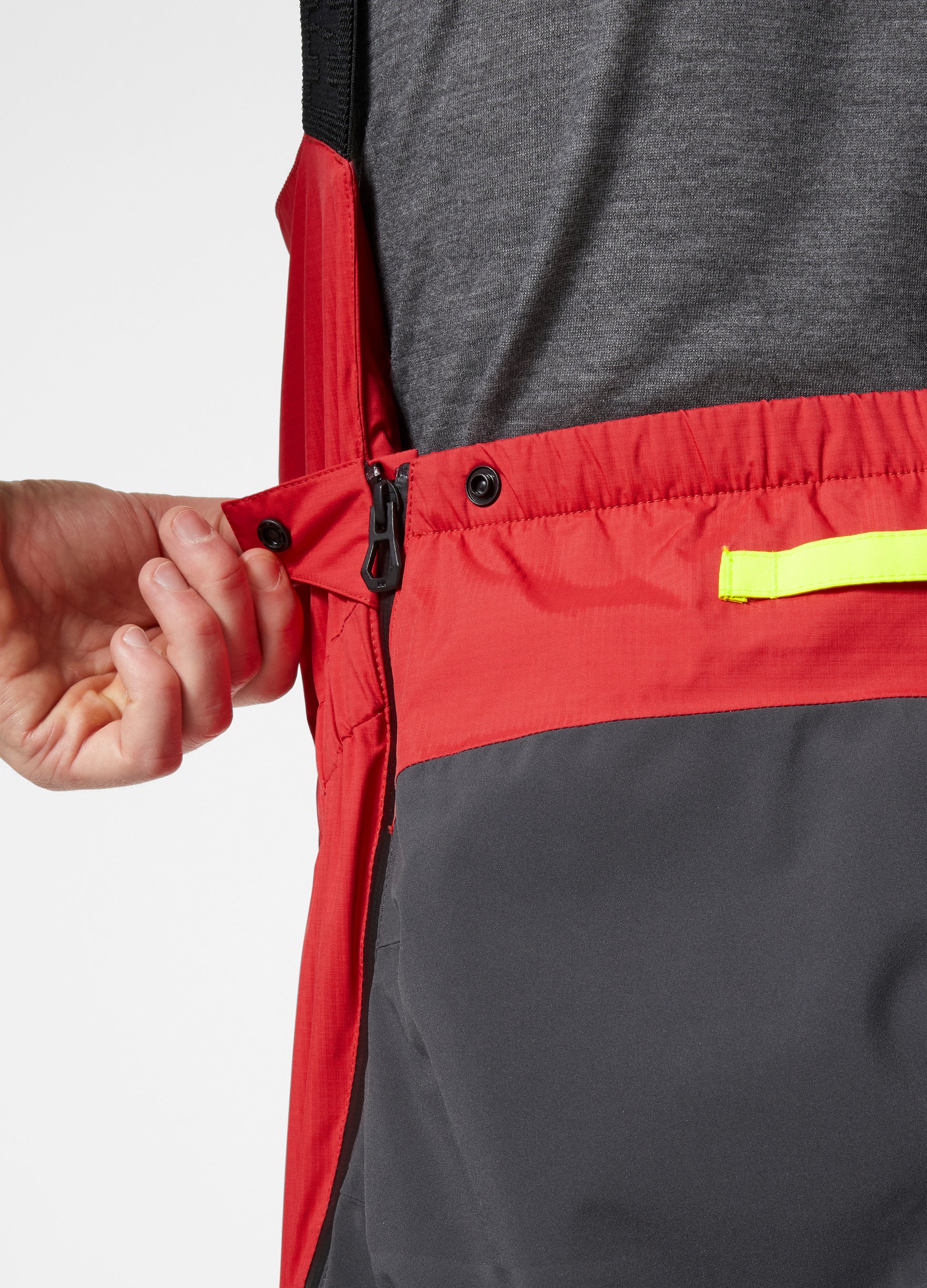 Helly Hansen Ægir H2Flow midlayer salopette detalje
