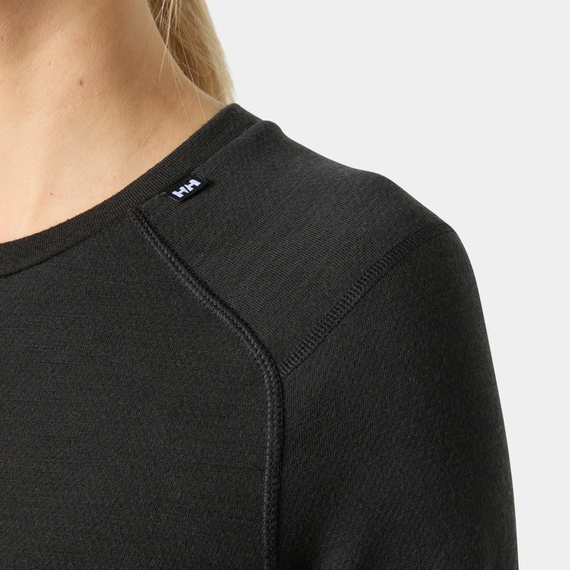 Helly Hansen LIFA Merino Midweight Crew dame baselayer detalje
